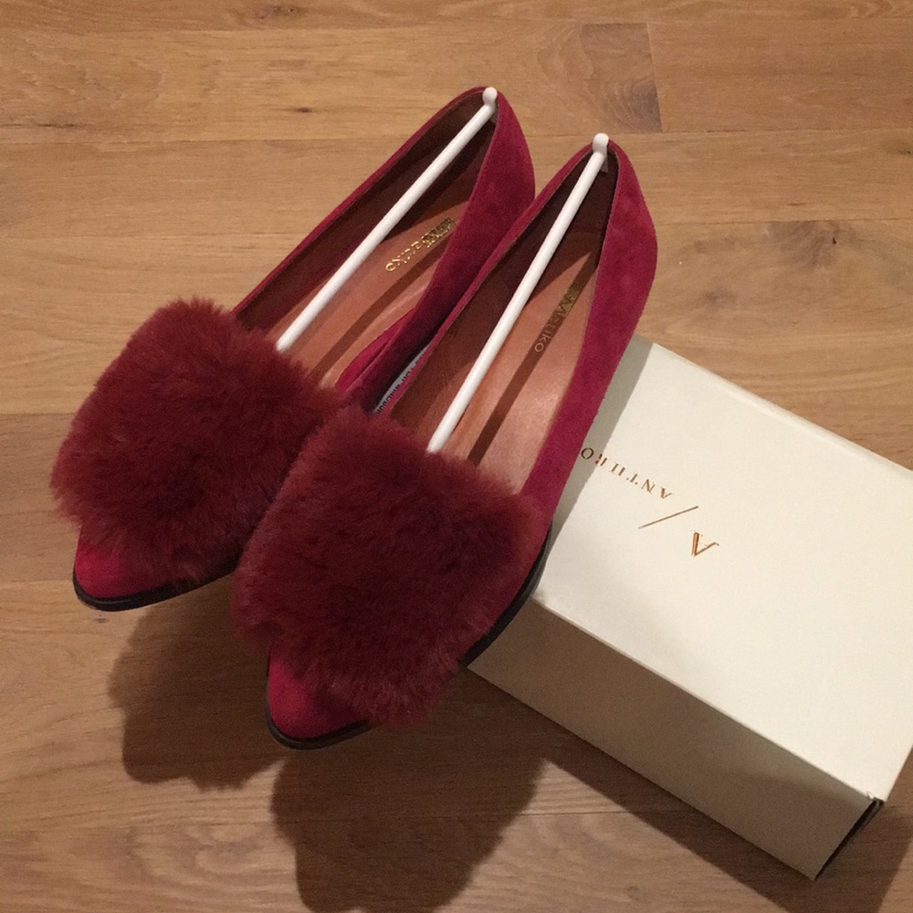 Anthropologie red 🍷 loafers like new